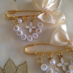 1 pcs Martyrika Pins -safety brooch-Personalized pins-First communion-Mi Bautizo.Madrina pins -Papa pins .