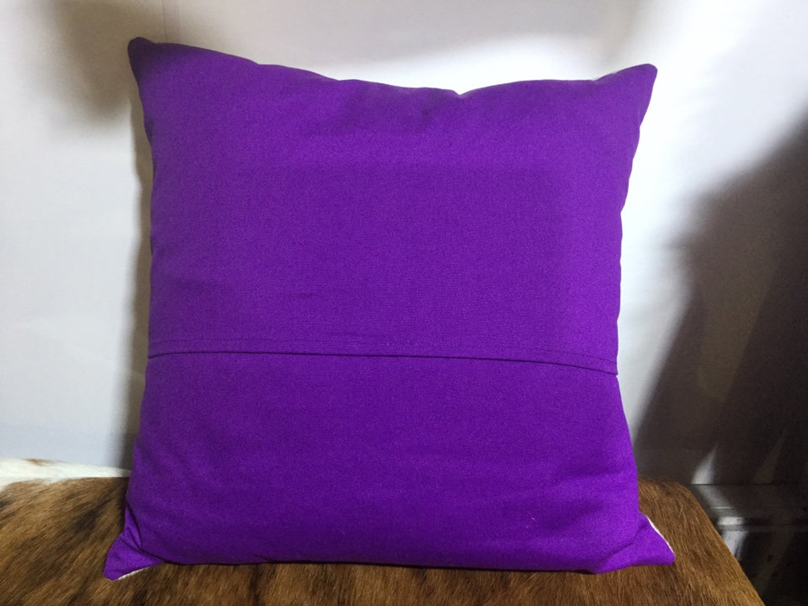 Thistle Tartan Pillow Cover Handmade Purple on Pink Flowers Etsy