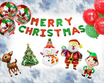 Christmas Balloons Etsy