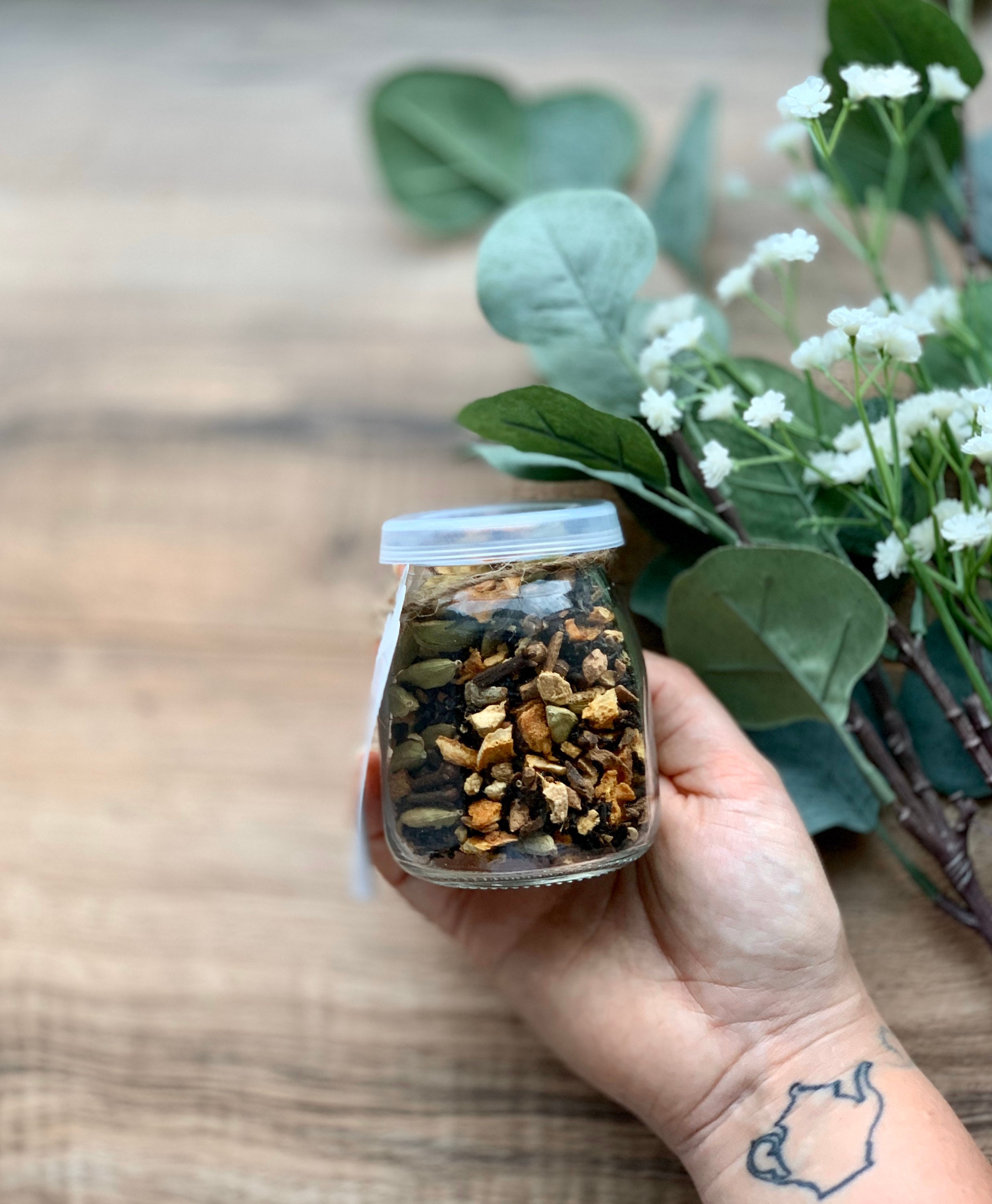 Loose Leaf Tea in a Glass Jar Reusable and Recycable Etsy