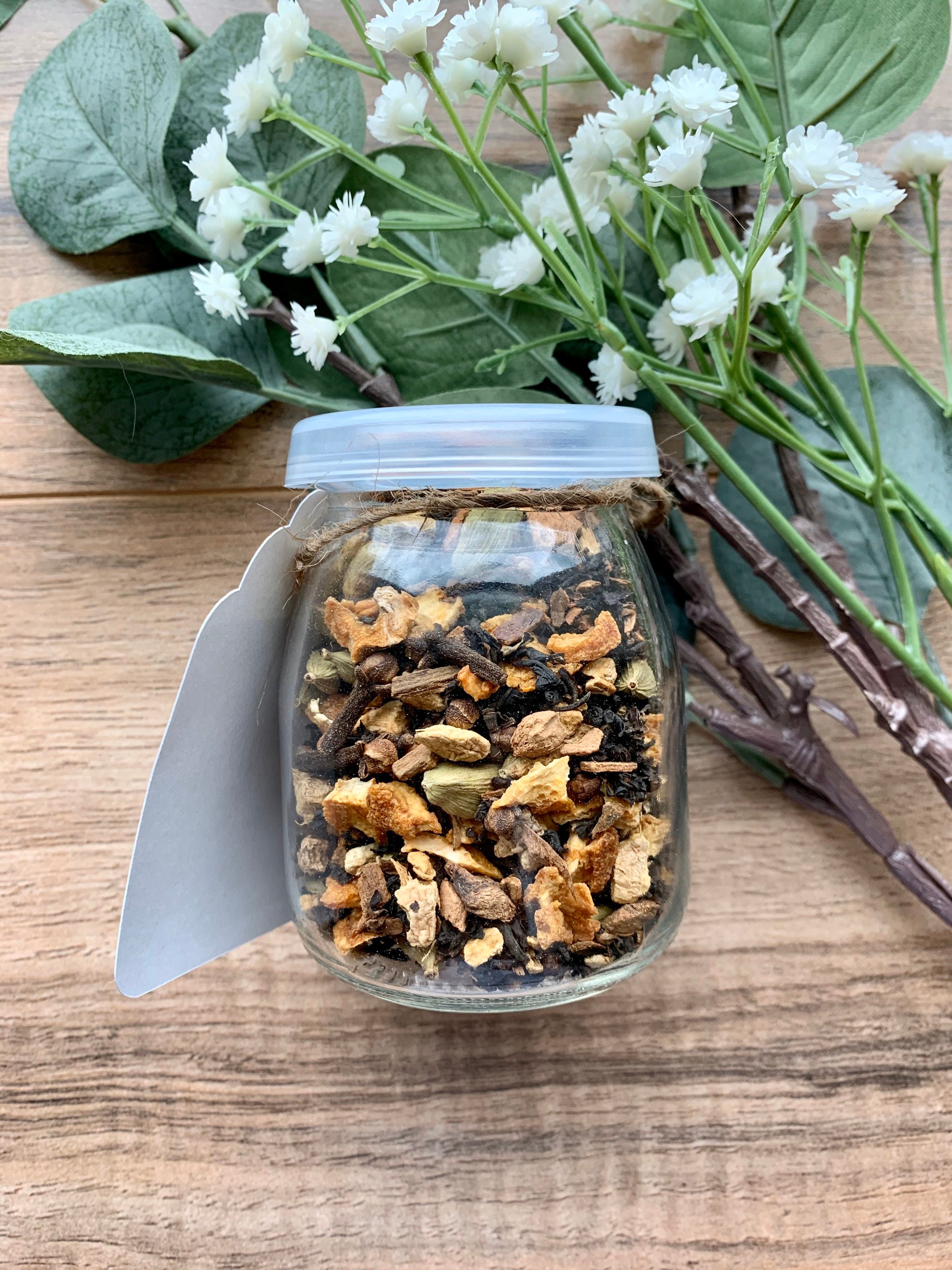 Loose Leaf Tea in a Glass Jar Reusable and Recycable Etsy