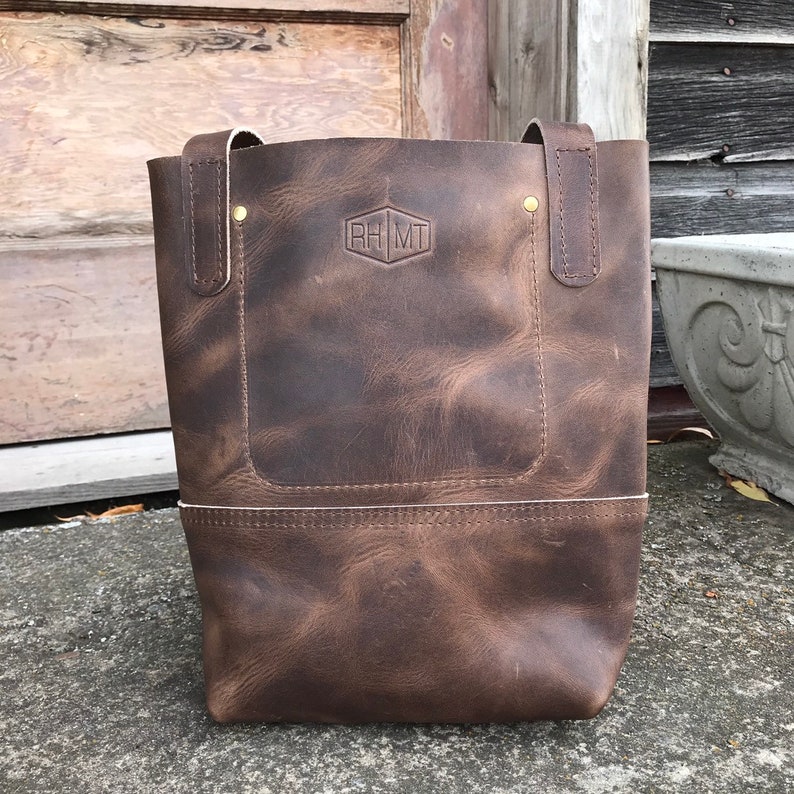 Leather Tote Bag ladies handcrafted leather carryall bag womens shoulder tote rustic Leather purse gifts for her