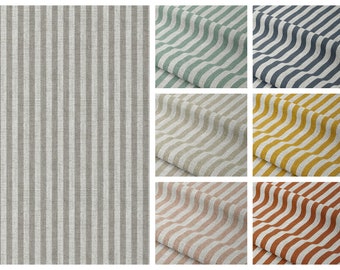 8 Colors. Pinch Pleat Pinstripe Curtains. Custom Size Window Drapes for Living, Bedroom, Kitchen, Bathroom, Dining, Nursery & Playroom