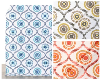 3 Colors. Custom Cotton Curtains. Geometric Print Drapes for Nursery, Playroom, Kids Bedroom, Living, Bathroom. Blackout Option for Bedrooms