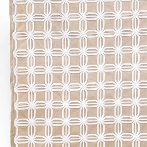 Linen Cotton Blend Roman Shades. Embroidered Custom Window Blind for Living, Bedroom, Dining, Kitchen, Nursery. Blackout Option.