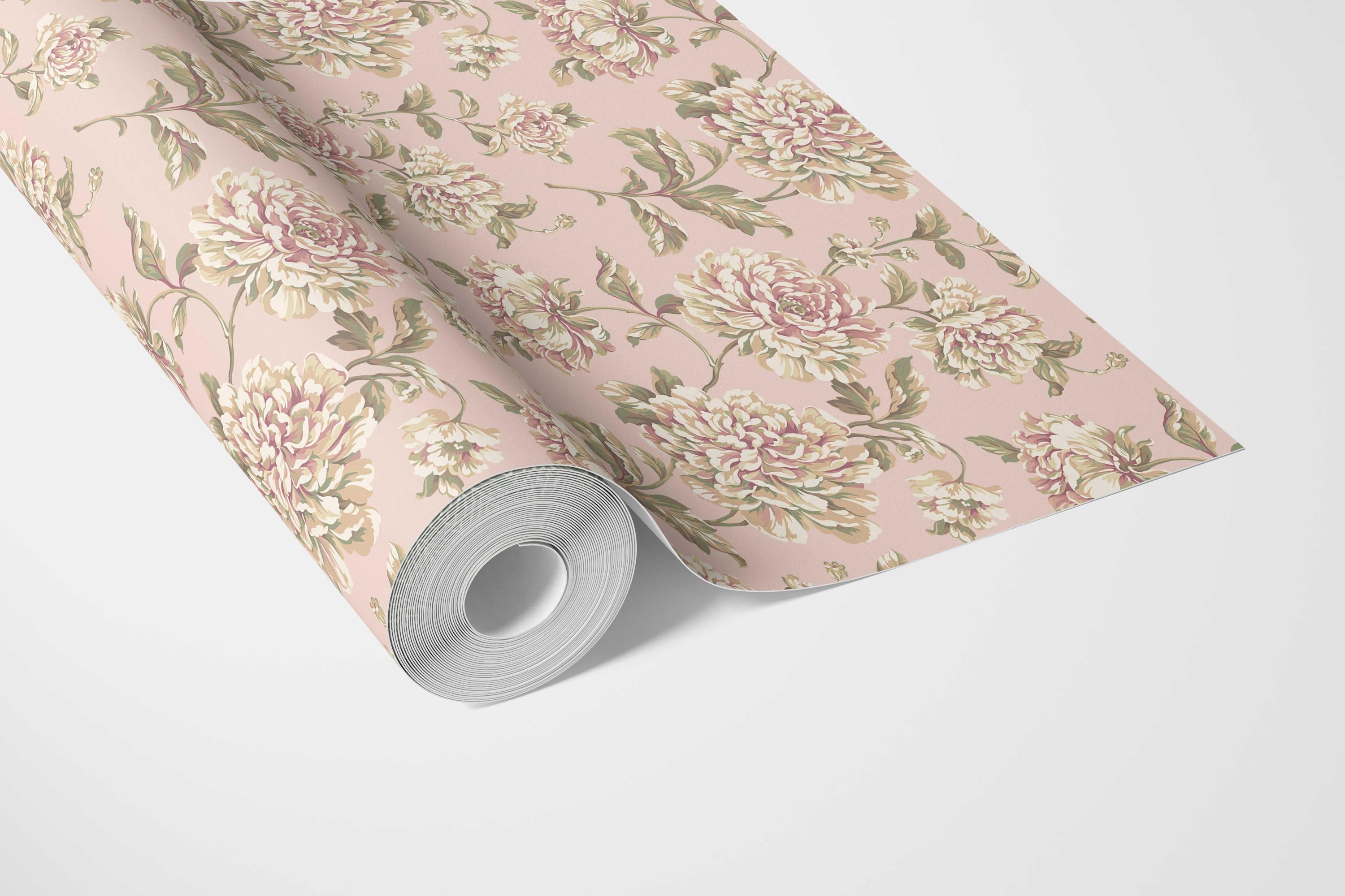 Chinoiserie/english Floral Wallpaper. Removable Peel 'n Stick ...