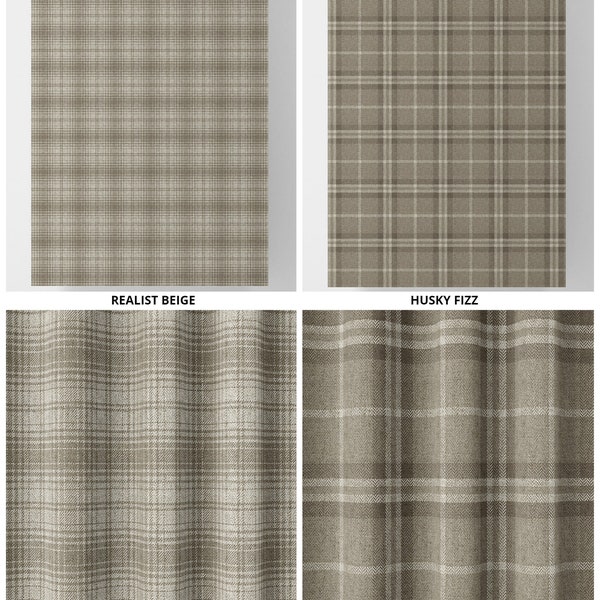 Checkered Plaid Roman Shades. 11 Options. Custom Window Blinds for Living, Bedroom, Nursery, Office, Study, Dining, Kitchen. Blackout Option
