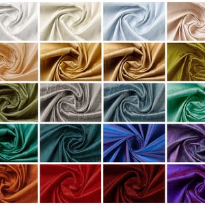 Dupioni Silk Curtains. 45 Colors, 4 Styles, Blackout Lining Option. Custom Window Drapes for Living Room, Bedroom, Dining Room & Nursery.