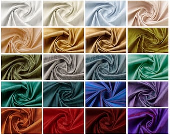 Dupioni Silk Curtains. 45 Colors, 4 Styles, Blackout Lining Option. Custom Window Drapes for Living Room, Bedroom, Dining Room & Nursery.