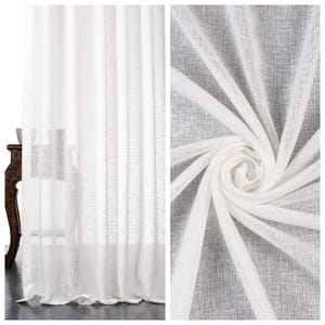 White Textured Sheer Roman Shades. Custom Size Light-Filtering Window Blinds for Living, Bedroom, Dining, Kitchen, Bath, Study, Nursery.
