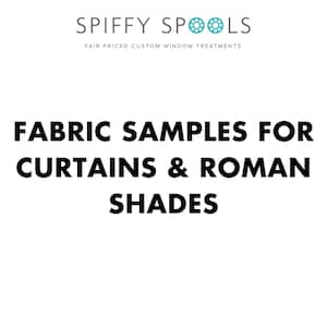 Fabric Samples. Perfect for Custom Window Treatments for Office, Study, Living, Dining, Bedroom, Nursery, Kids Room & Kitchen.