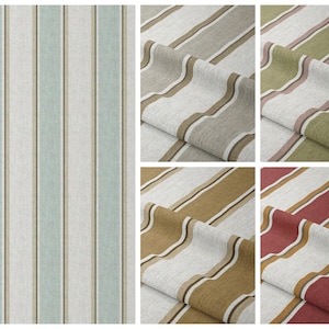 5 Colors. Pinch Pleat Drapes. Custom Size Ticking Stripe Window Curtains for Living, Bedroom, Kitchen, Bath, Dining, Kids Nursery & Playroom