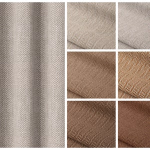 6 Colors. Herringbone Textured Roman Shades. Custom Window Blinds for Living, Bedroom, Dining, Kitchen, Bathroom, Nursery. Blackout Option.