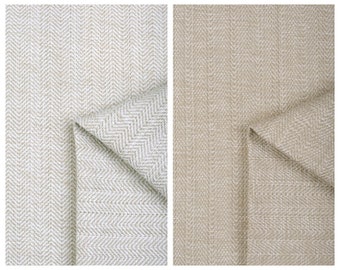 2 Options. Custom Size Curtains. Herringbone Textured Cotton Window Drapes for Living, Bath, Kitchen, Bedroom, Nursery & Office.