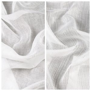 White Sheer Roman Shades. Custom Size/ Length/ Width Light-Filtering Window Blinds for Living, Dining, Kitchen, Bedroom, Nursery, Office.