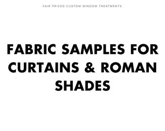 Fabric Samples. Perfect for Custom Window Treatments for Office, Study, Living, Dining, Bedroom, Nursery, Kids Room & Kitchen.