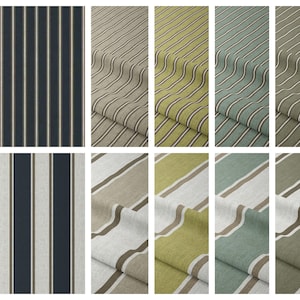 Striped Curtains, 2 Patterns/ 6 Colors. Mix &#39;n Match for Custom Window Drapes in Nursery, Kids Room, Living, Bedroom, Dining & Kitchen.
