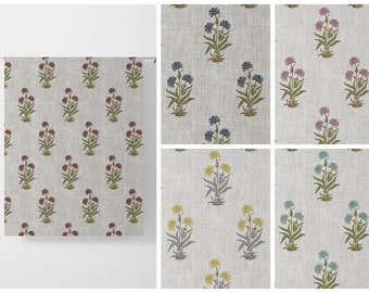 5 Colors. Floral Roman Shades, 3 Fold Styles, Blackout Lining Option. Custom Window Blinds for Living Room, Bedroom, Dining & Kitchen.