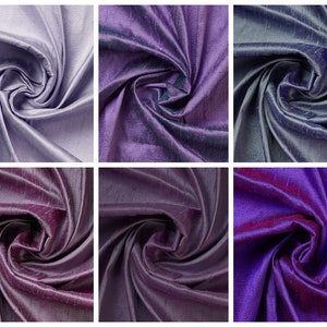 Pinch Pleat Silk Curtains. 6 Purple Tones. Custom Size Dupioni Silk Window Drapes. Inverted Box/ French/ Euro/ Double/ Triple Pleat Drapery.