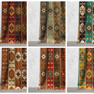 Kilim Print Fabric by the Yard. 6 Options. Multipurpose Usage for Window Treatments, Home Decor, Curtains, Roman Shades, Cushions, Valances.