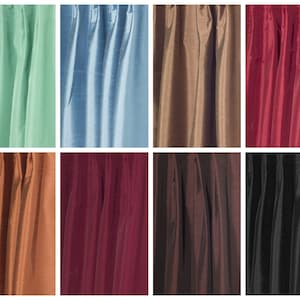 Faux Silk Fabric by the Yard. 8 Colors. Multipurpose Usage for Home Decor, Window Treatments, Curtains, Roman Shades, Valances, Cushions.