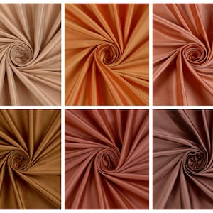 Orange Tone Silk Roman Shades. 5 Colors. 3 Fold Styles. Blackout Lining Option. Custom Silk Window Blinds for Living Room, Bedroom, Dining.