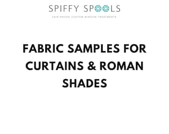 Fabric Samples. Perfect for Custom Window Treatments for Office, Study, Living, Dining, Bedroom, Nursery, Kids Room & Kitchen.