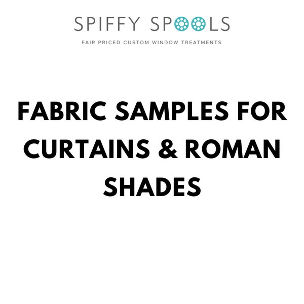 Fabric Samples. Perfect for Custom Window Treatments for Office, Study, Living, Dining, Bedroom, Nursery, Kids Room & Kitchen.