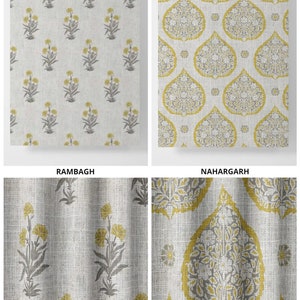 Floral Curtains. 2 Patterns, 5 Colors. 4 Pleat Styles. Blackout Lining Option. Custom Drapes for Living Room, Bedroom, Dining & Nursery.