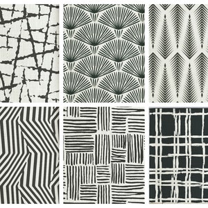 7 Patterns. Black & White Curtains. Modern Abstract Prints. 4 Pleat Styles. Custom Size Window Drapes for Living, Bathroom, Kitchen, Bedroom