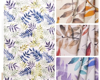 Botanical Ferns Floral Print Cotton Curtains. Custom Window Drapes for Country/ Farmhouse Decor. Dining, Kitchen, Bedroom, Living, etc