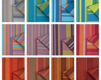 Striped Cotton Fabric by the Yard. 16 Options. Multipurpose Material for Home Decor, Window Treatments, Curtains, Roman Shades, Valances.