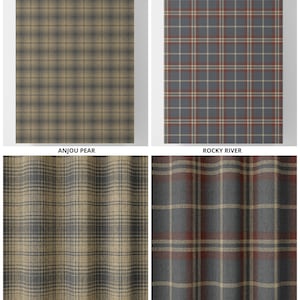 Checkered Plaid Roman Shades. 11 Options. Custom Window Blinds for Living, Bedroom, Nursery, Office, Study, Dining, Kitchen. Blackout Option