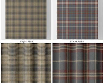 Checkered Plaid Roman Shades. 11 Options. Custom Window Blinds for Living, Bedroom, Nursery, Office, Study, Dining, Kitchen. Blackout Option