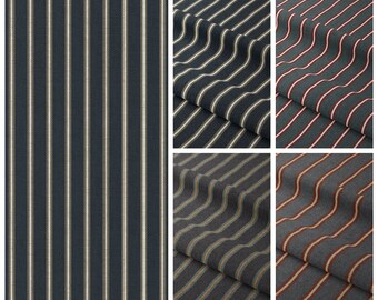 Gray, Black Ticking Stripe Curtains. Custom Window Drapes for Living Room, Bedroom, Dining Room, Kitchen, Bathroom, Study, Office & Nursery.