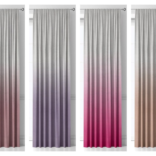 Zweifarbiger Ombre-Stoff in großen Mengen. 4 Farben. Vielseitig einsetzbar für Heimdekoration, Fensterdekorationen, Vorhänge, Raffrollos/Jalousien, Volants.