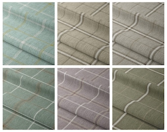 6 Colors. Pastel Checkered Plaid Curtains. Custom Size Window Drapes for Living, Bedroom, Nursery, Dining, Bath & Kitchen. Blackout Option.