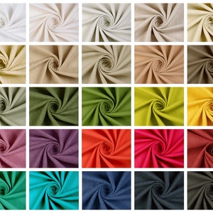 48 Colors. Plain Textured Curtains. 4 Styles, Blackout Lining Option. Custom Drapes for Living, Bedroom, Dining, Office, Study & Nursery.