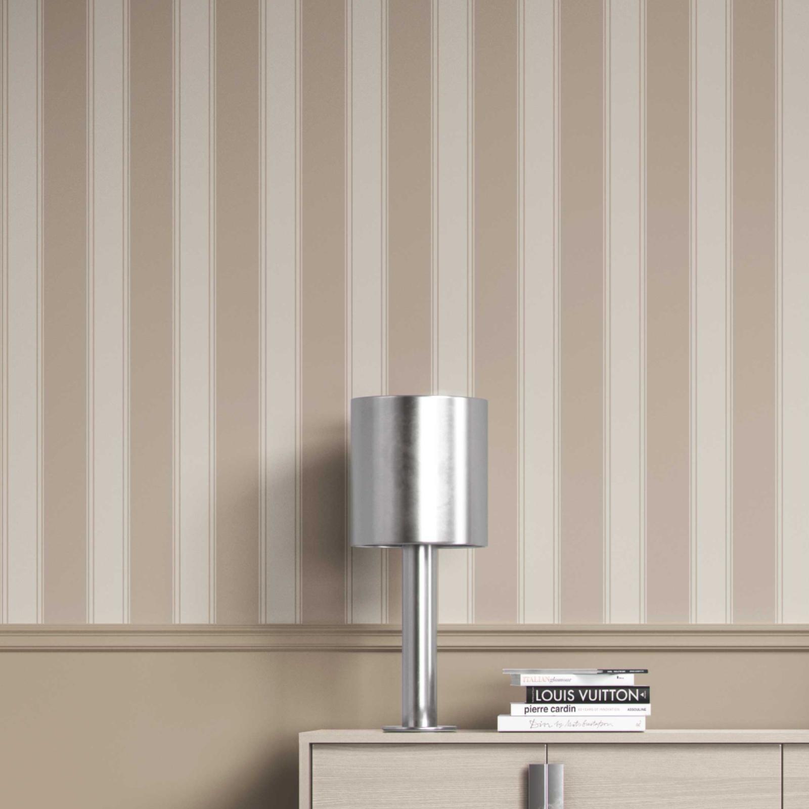 Striped Wallpaper by Meter. Extra Wide. Neutral Brown/ Beige 