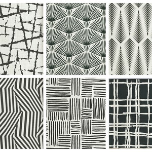 7 Patterns. Black & White Roman Shades. Modern Abstract Prints. Custom Size Window Blinds for Bedroom, Living, Kitchen, Bathroom, Dining.