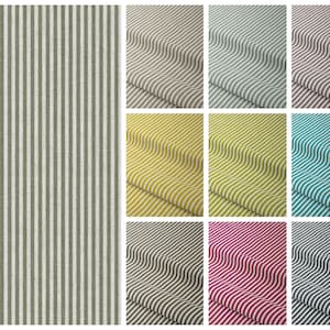 Narrow Stripe Roman Shades. 24 Colors. Custom Window Blinds for Living Room, Dining, Bedroom, Kids Room, Nursery. Blackout Lining Option.