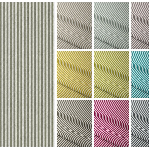 Narrow Stripe Roman Shades. 24 Colors. Custom Window Blinds for Living Room, Dining, Bedroom, Kids Room, Nursery. Blackout Lining Option.