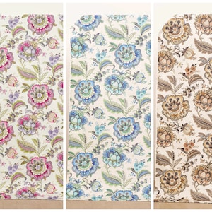 3 Colors. Floral Curtains. Custom Cotton Drapes for Living Room, Bedroom, Dining Room, Kitchen, Nursery. 4 Pleat Styles. Blackout Lining.