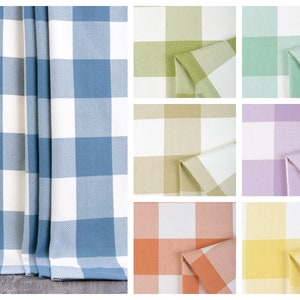 7 Colors. Buffalo Check Roman Shades. Custom Plaid Window Blinds for Living, Bedroom, Dining, Kitchen, Nursery & Office. Blackout Option.