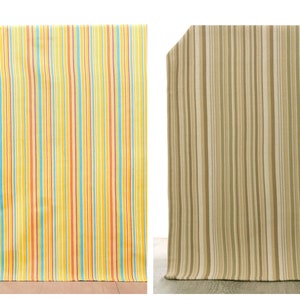 Tessuto di cotone a righe tagliato su misura. 3 colori. Multiuso per decorazioni per la casa, tende, tende alla romana, mantovane.