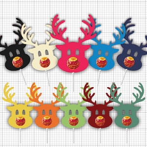 Reindeer Chocolate Holder Svg, Reindeer Lollipop Holder svg, Chocolate Holder Svg, Digital Download, Christmas Gift Tag svg, Christmas Décor