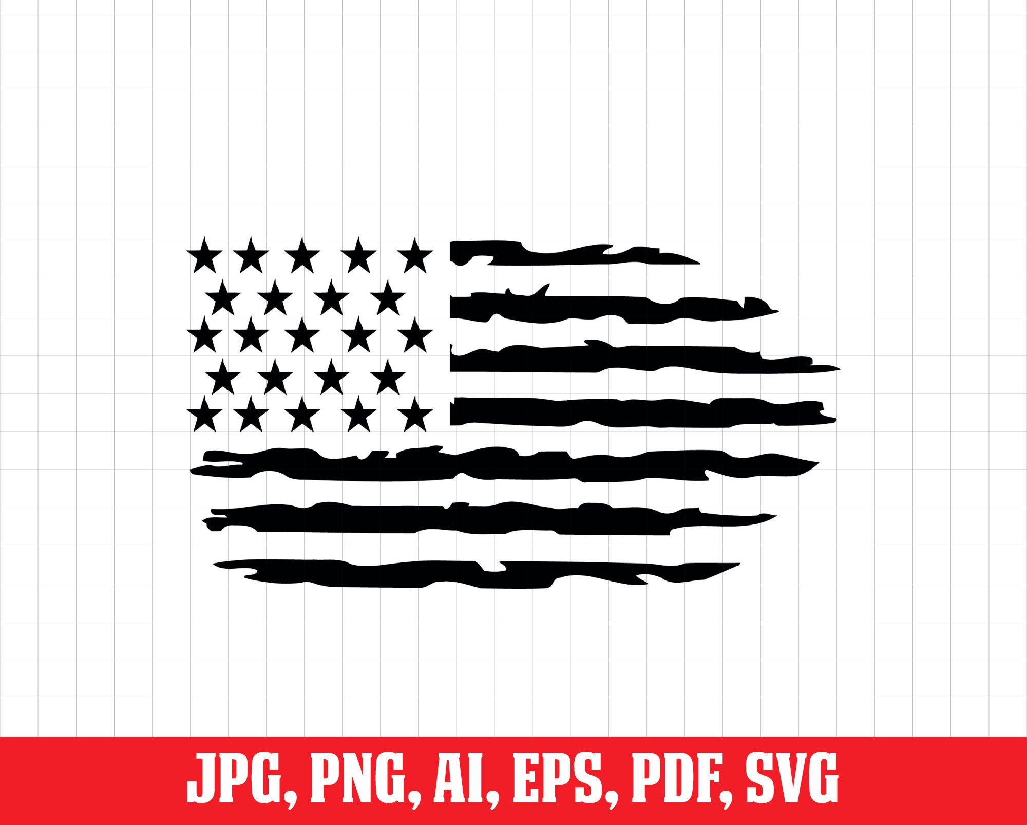 USA Flag Distressed Svg American Flag Svg Grunge Flag Svg - Etsy