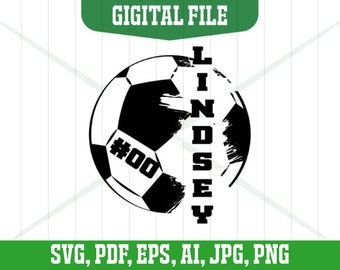 Name Soccer Svg, Digital Download, Soccer Svg, Jpg, Png, Pdf, Silhouette Cut File, Soccer Ball Svg, Soccer Team Svg, Digital Files for Cut