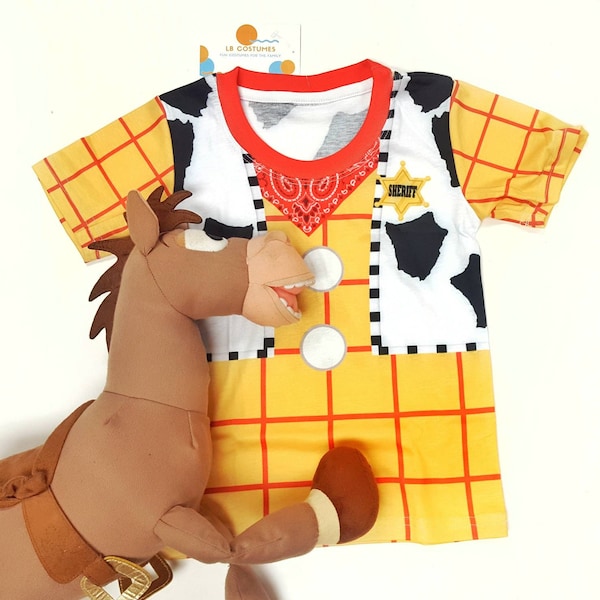 Toy story Woody Tshirt - Toddler Woody Costume - toy story - Birthday Costume - Halloween - Toy Story Costume - toddler costume