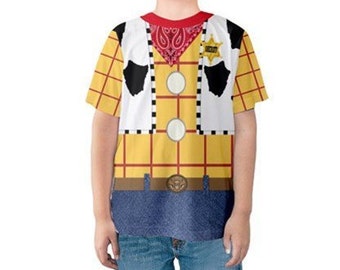 Toy story Woody Tshirt with belt - Toddler Woody Costume - toy story - Birthday Costume - Halloween - Toy Story Costume - toddler costume